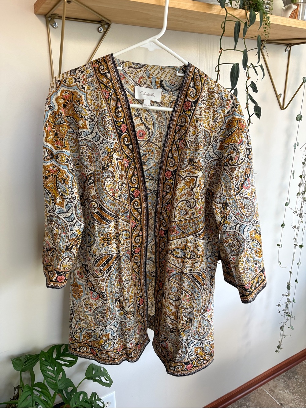 Cleobella Paisley Print Dress in Cream, Blue, Mustard & Pink